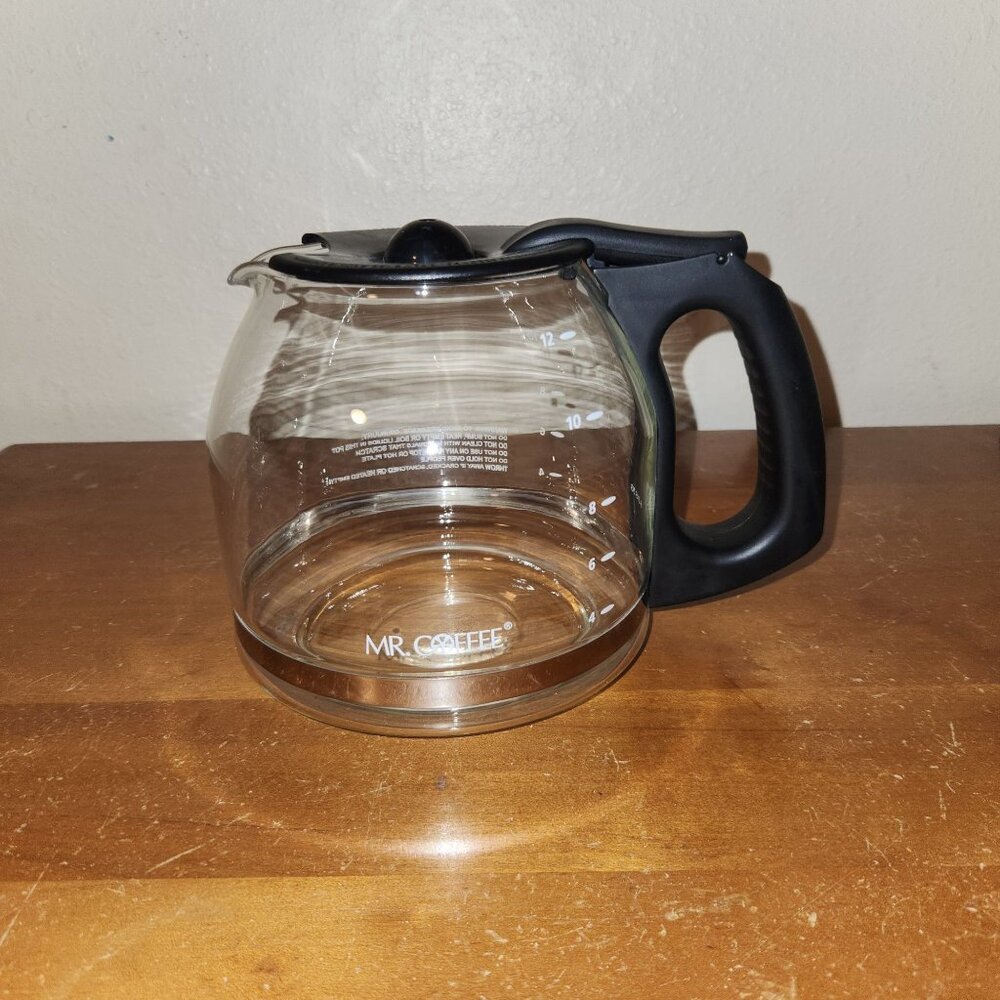 Mr. Coffee Replacement Glass Carafe With Black Handle For 12-Cup Coffee Maker